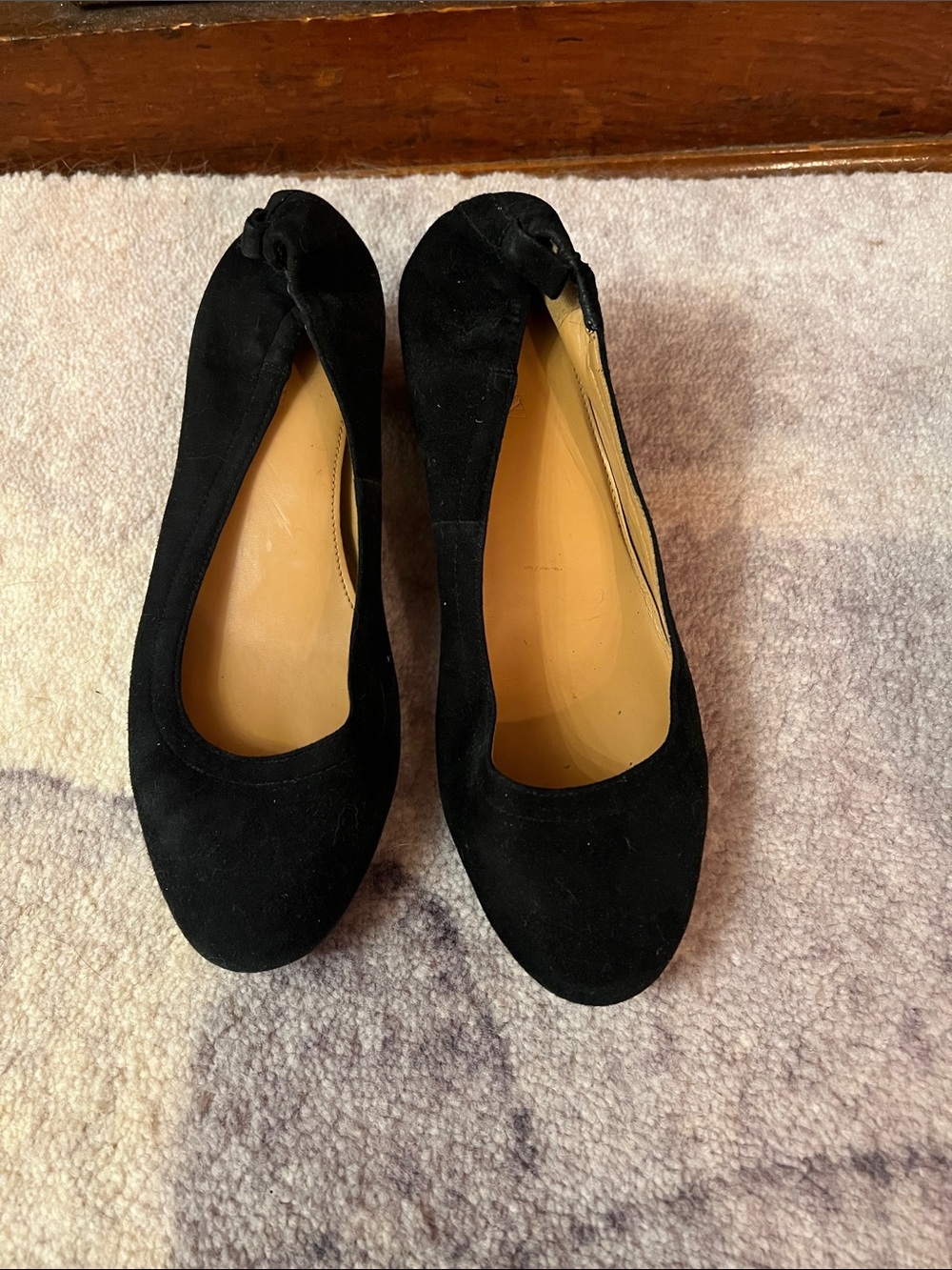 Black Suede Women's Ballet Flats